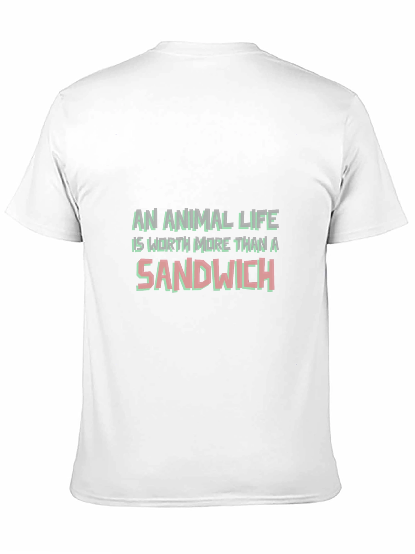 Animal Life Sandwich Graphic Tee - Vegan Awareness Shirt