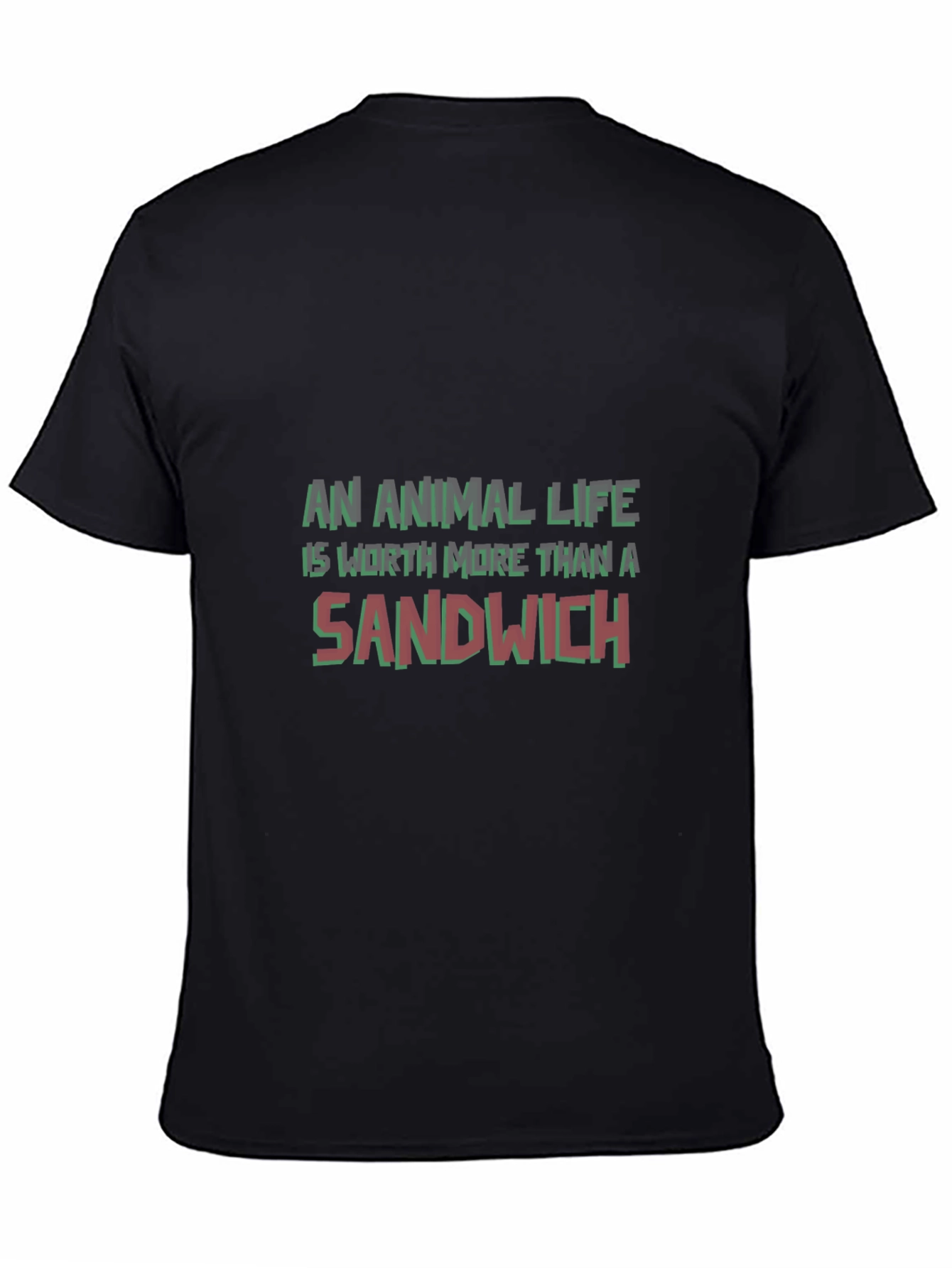 Animal Life Sandwich Graphic Tee - Vegan Awareness Shirt