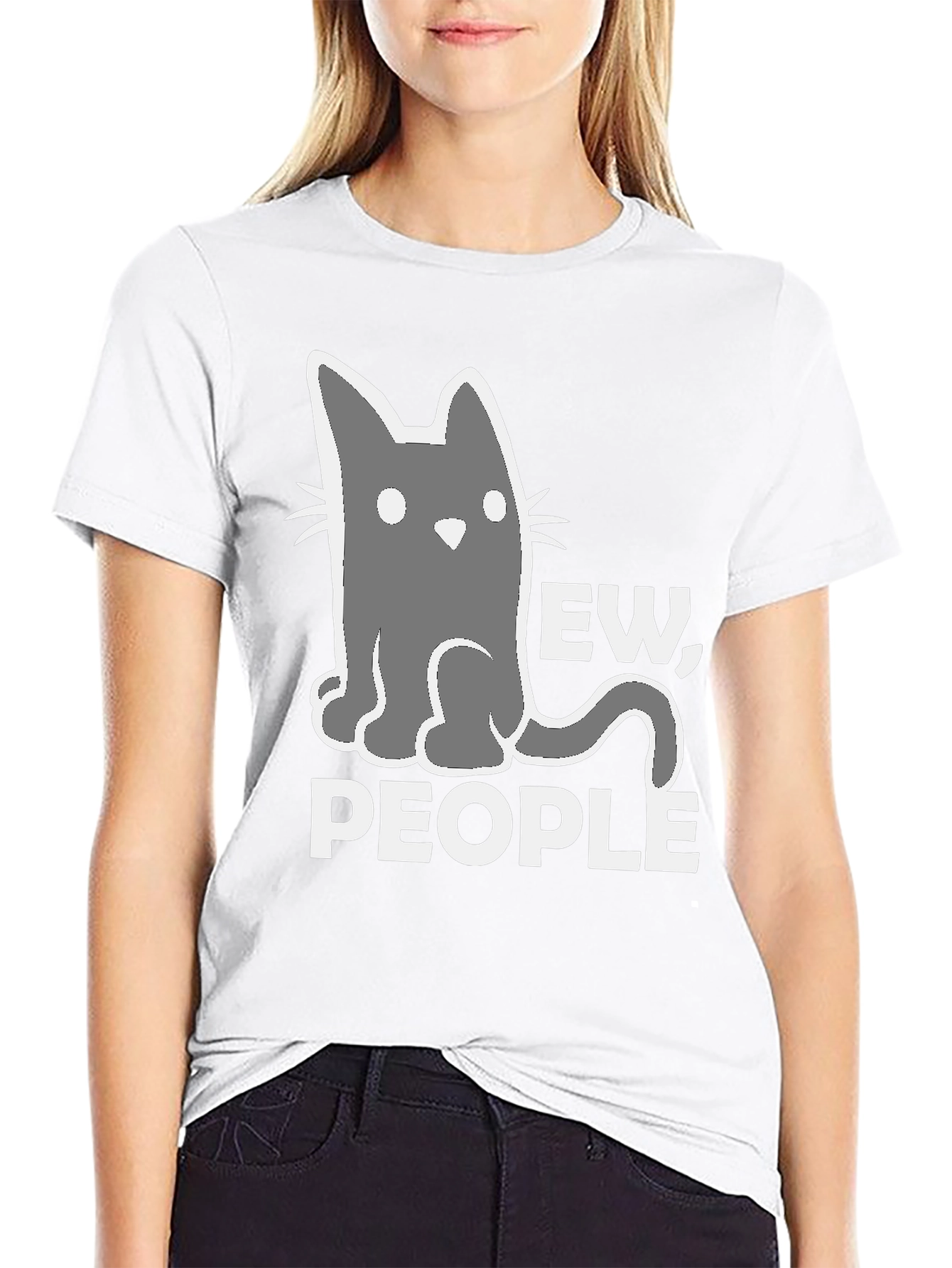 Ew People Cat Graphic T-Shirt