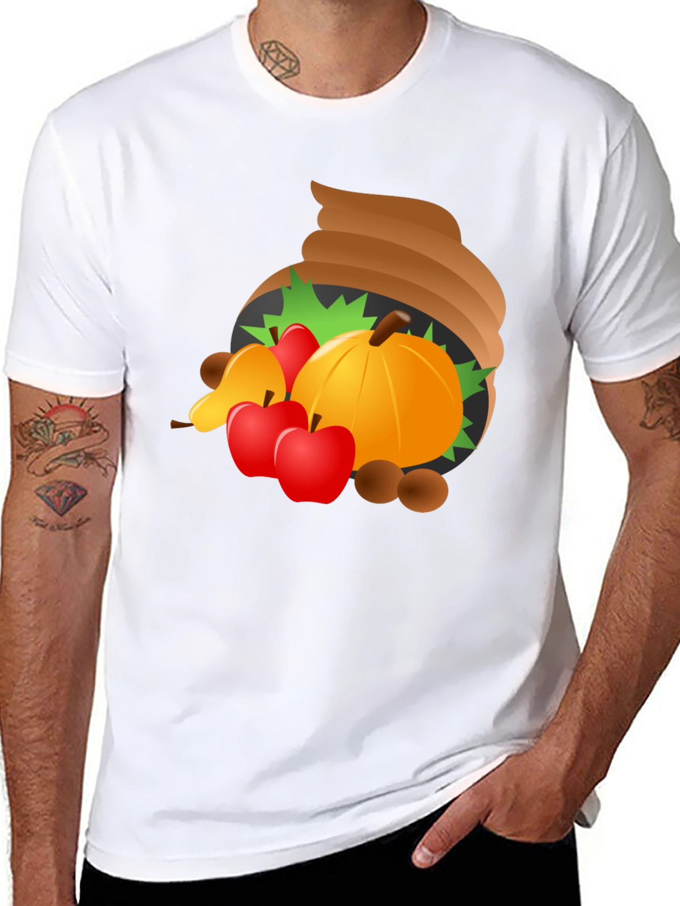Cornucopia Harvest Graphic T-Shirt