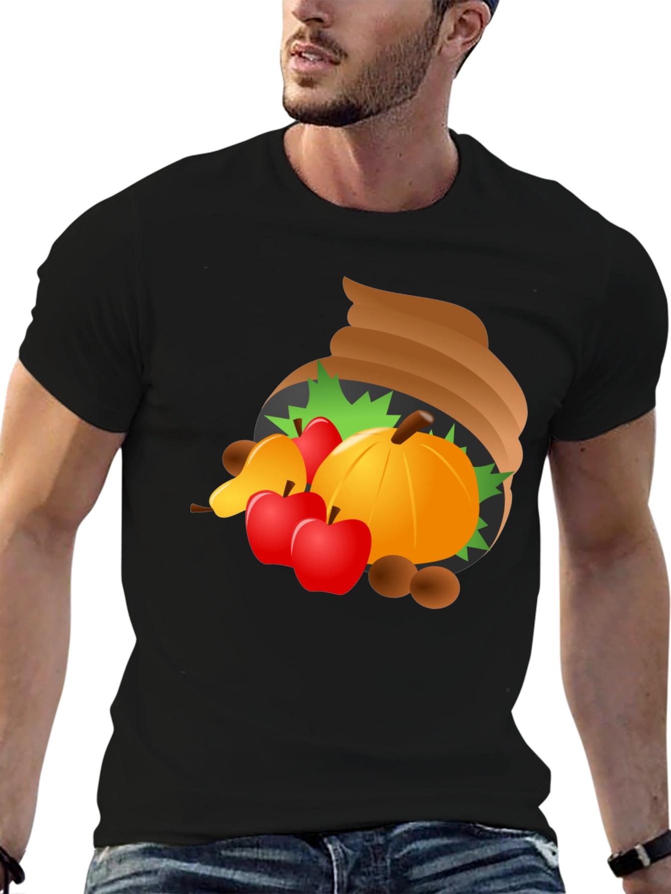 Cornucopia Harvest Graphic T-Shirt