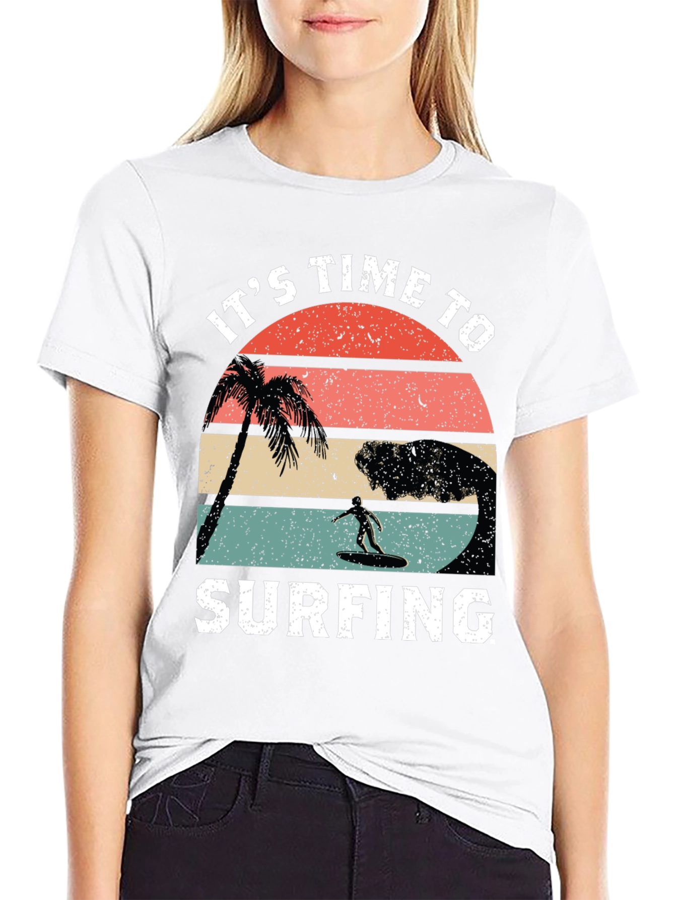 Its Time to Surfing Retro Graphic Tee