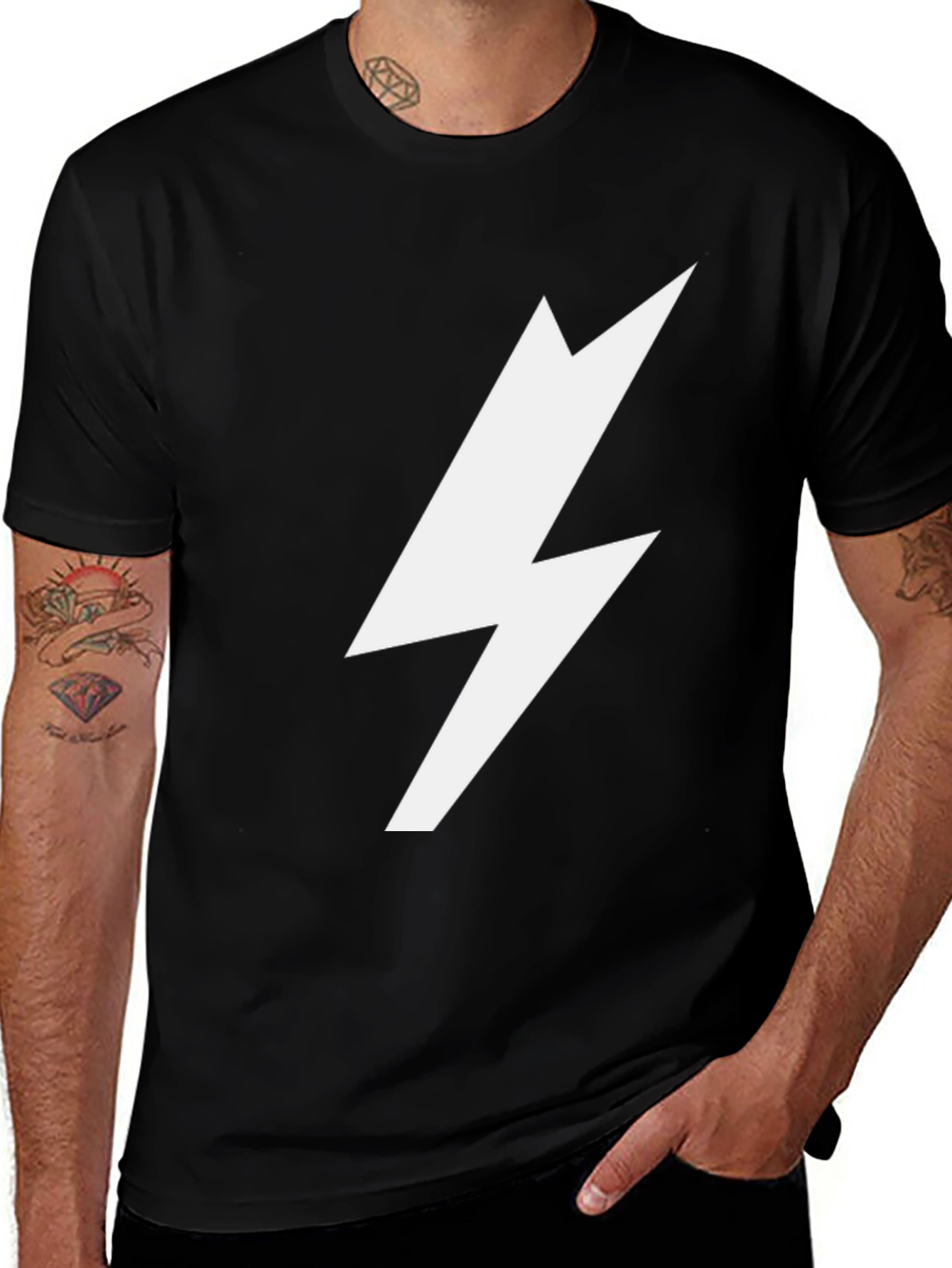 Lightning Bolt Graphic Tee - Bold Style