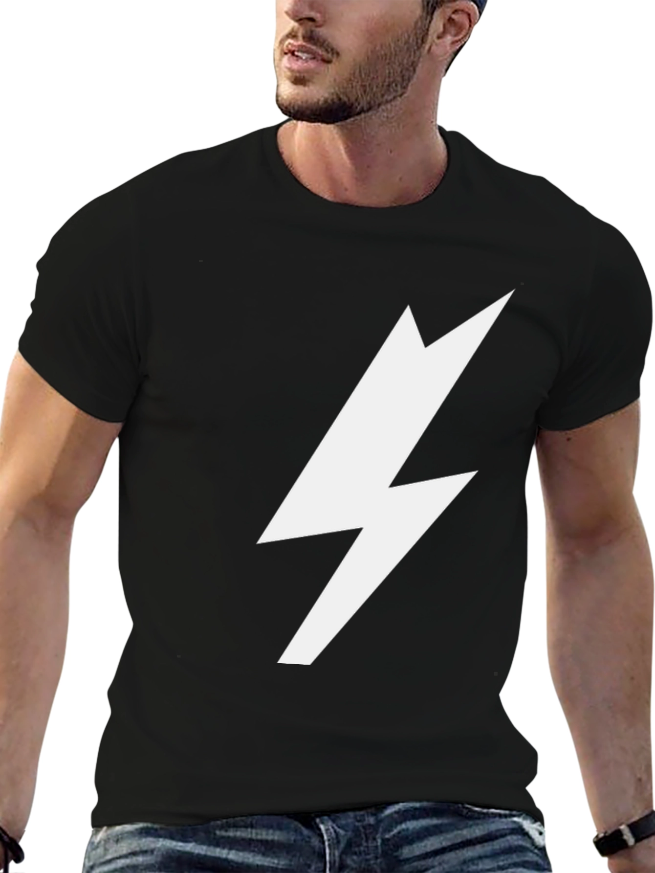 Lightning Bolt Graphic Tee - Bold Style