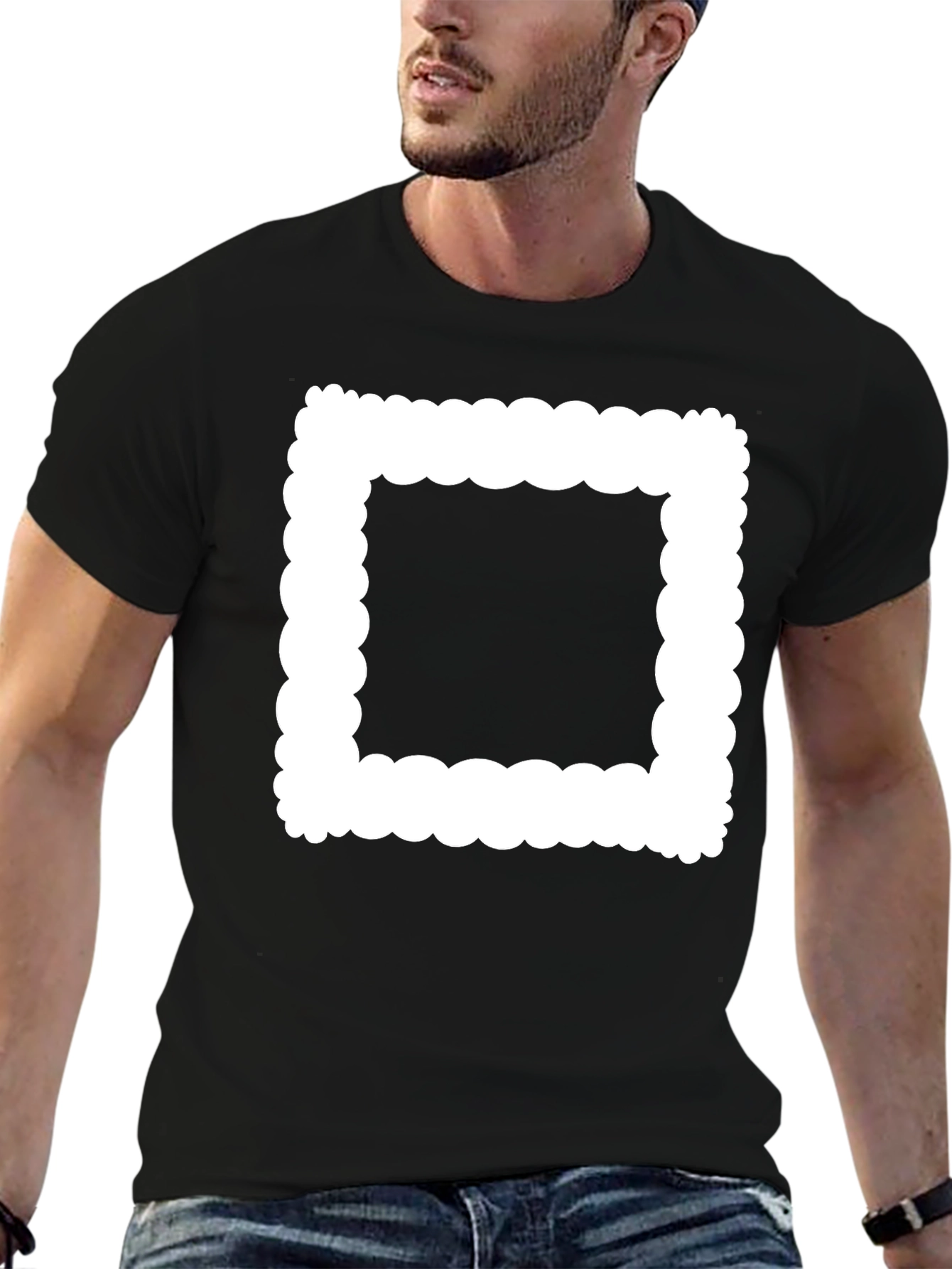 Abstract Graphic Black T-Shirt for Men