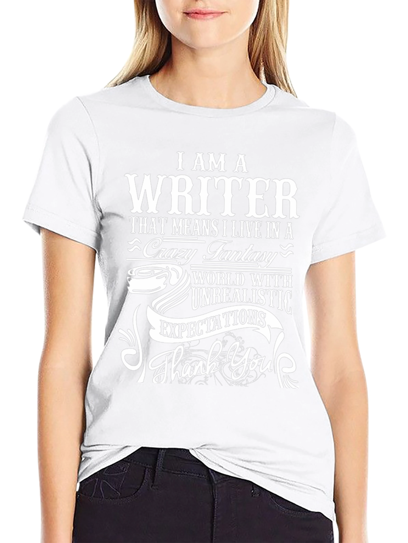 Writer Graphic T-Shirt: Crazy Fantasy World