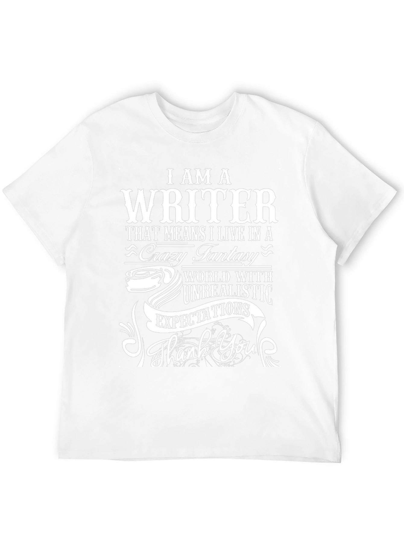 Writer Graphic T-Shirt: Crazy Fantasy World