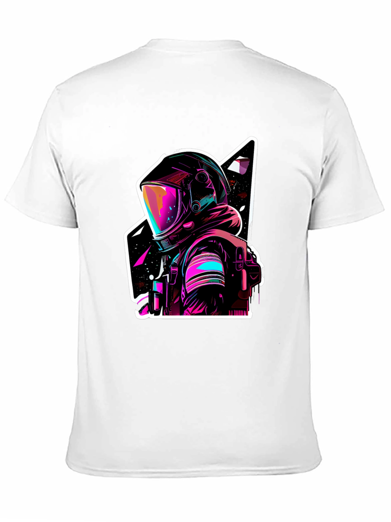 Neon Astronaut Graphic Black T-Shirt