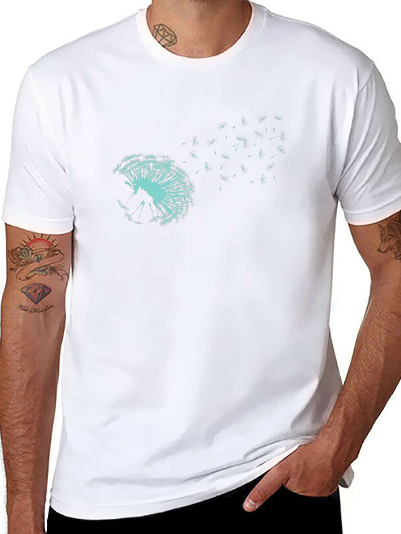 Dandelion Wish Black T-Shirt