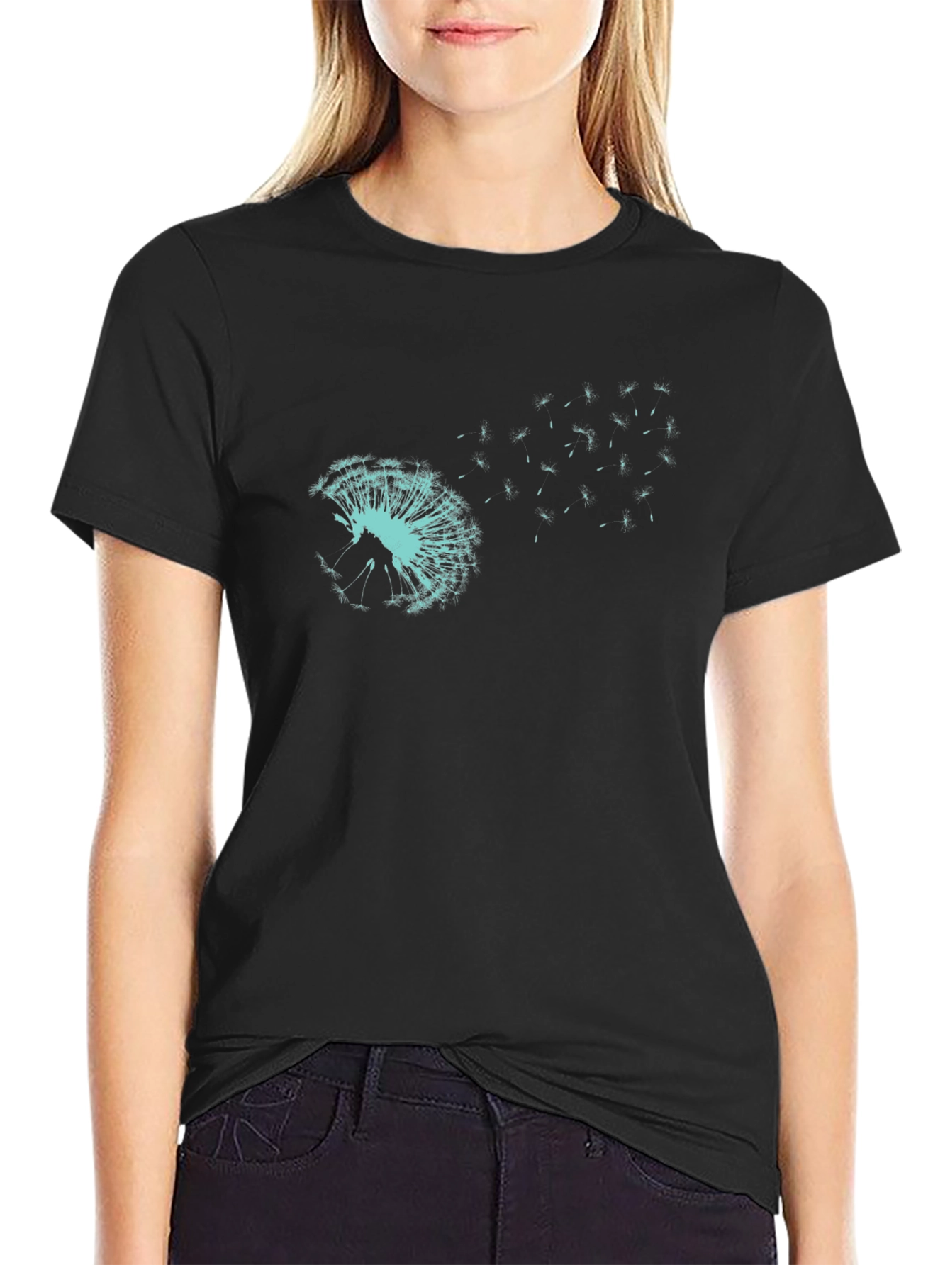 Dandelion Wish Black T-Shirt