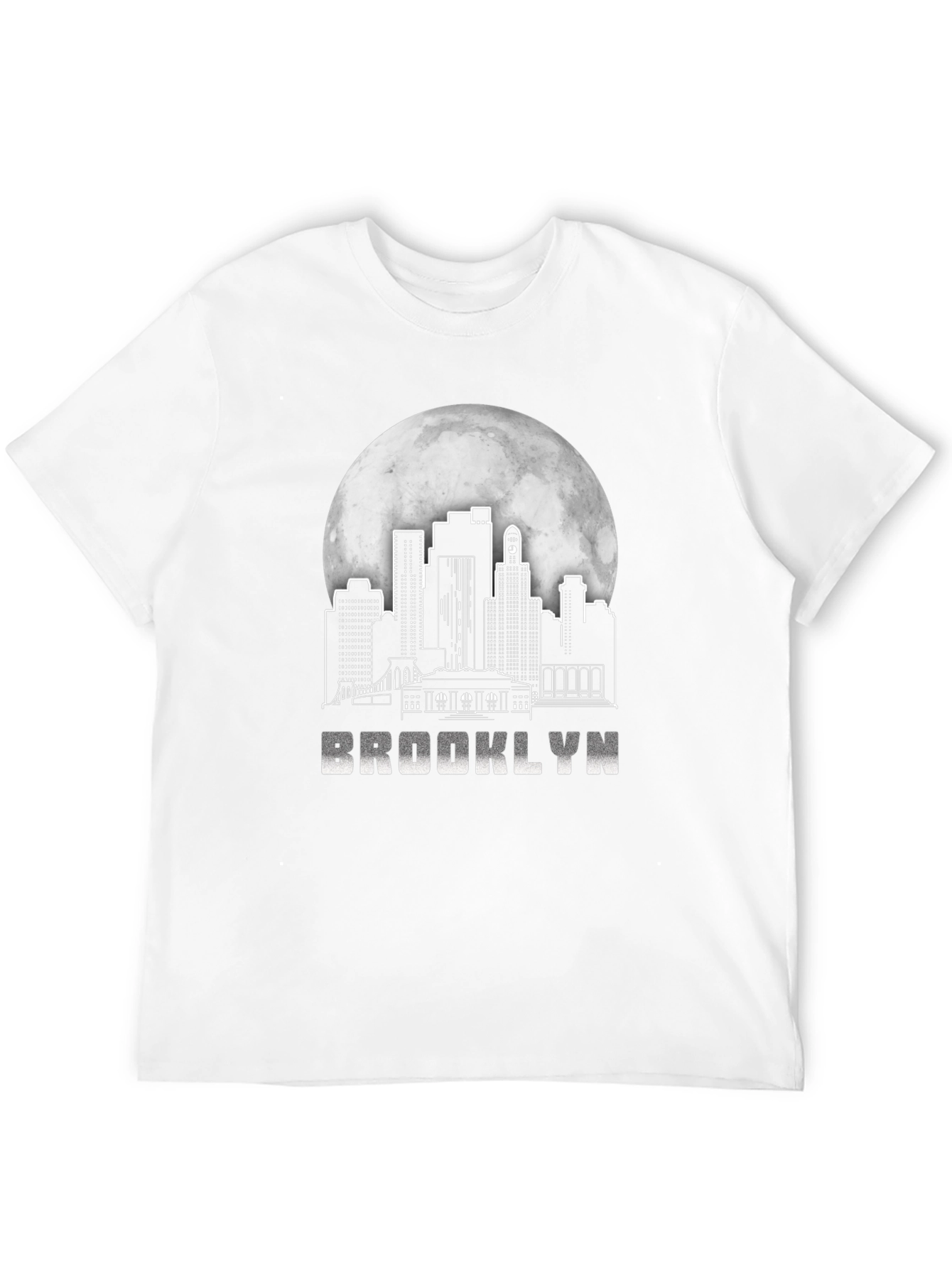 Brooklyn Skyline T-Shirt - Cityscape Moon Graphic Tee