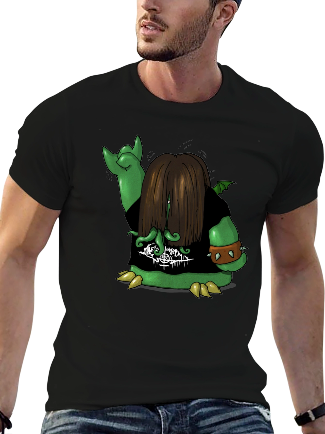 Metal Monster Graphic Tee - Black