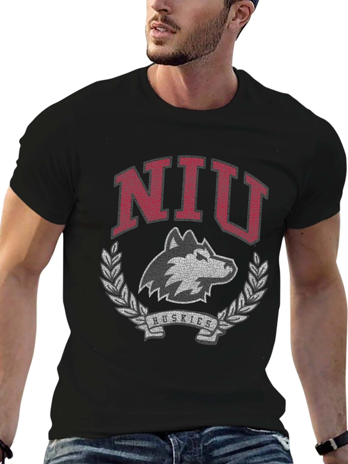 NIU Huskies T-Shirt - Black Cotton Graphic Tee