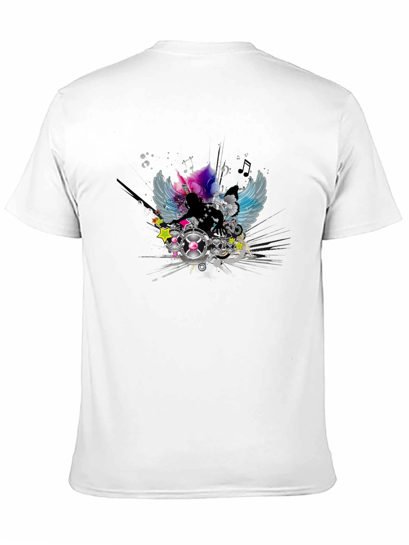 DJ Angel Graphic Black T-Shirt