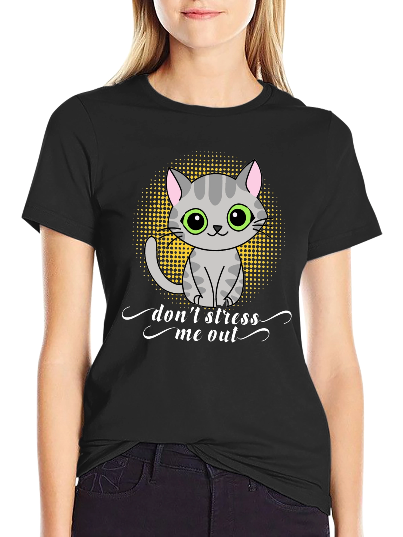 Dont Stress Me Out Cat Graphic T-Shirt