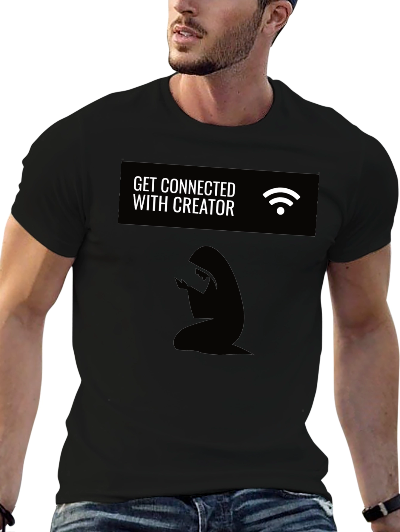 Connect With Creator T-Shirt - Black