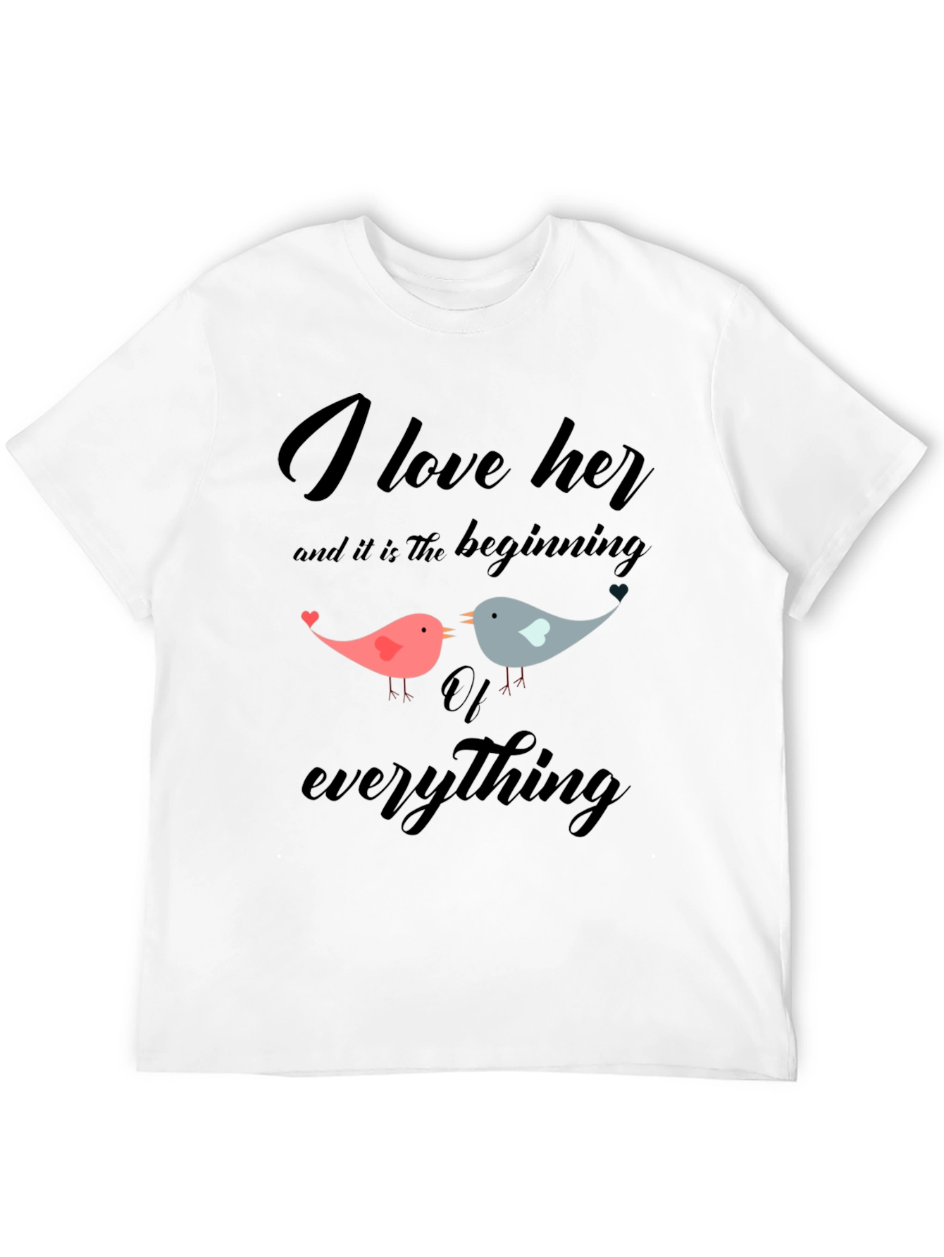 I Love Her Bird Graphic T-Shirt