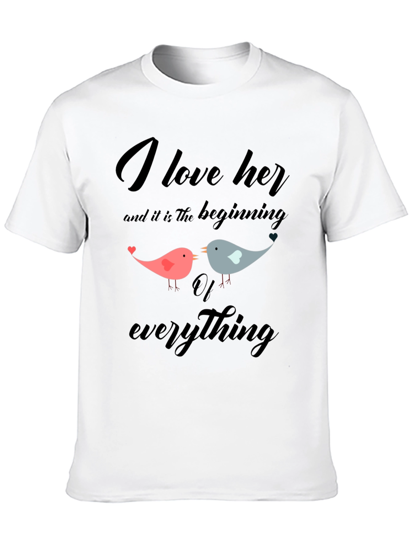 I Love Her Bird Graphic T-Shirt