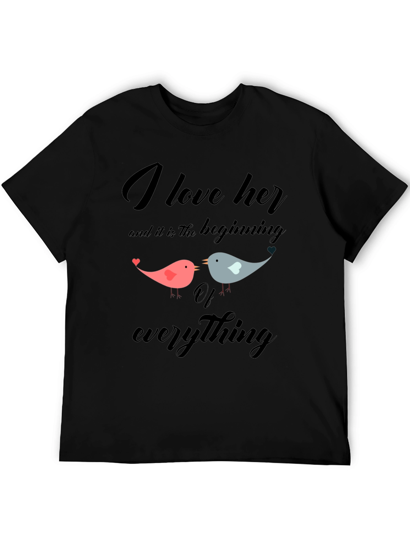 I Love Her Bird Graphic T-Shirt
