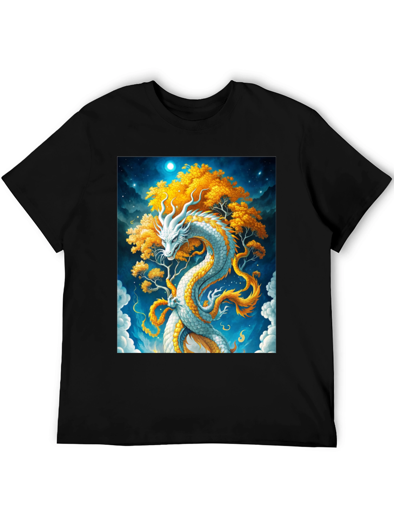 Dragon Tree Graphic T-Shirt - Fantasy Art Tee