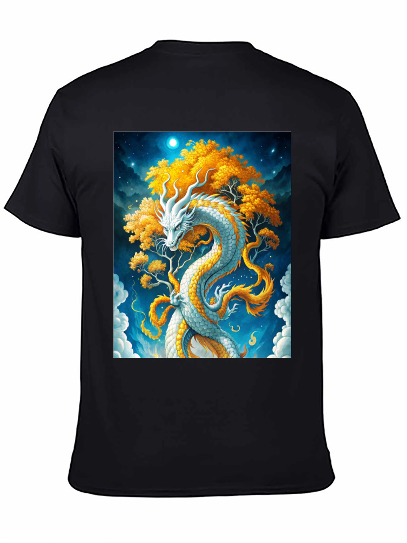 Dragon Tree Graphic T-Shirt - Fantasy Art Tee