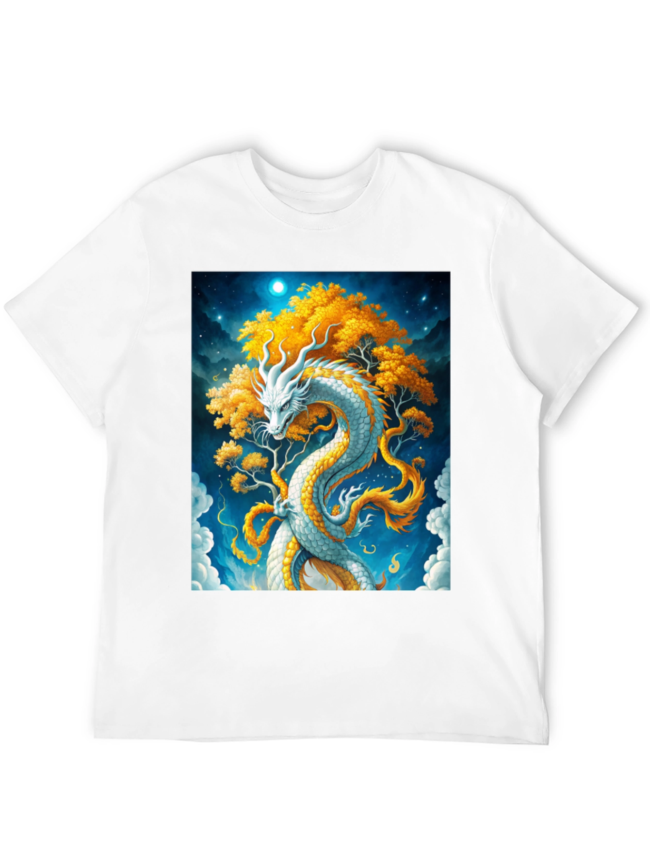Dragon Tree Graphic T-Shirt - Fantasy Art Tee
