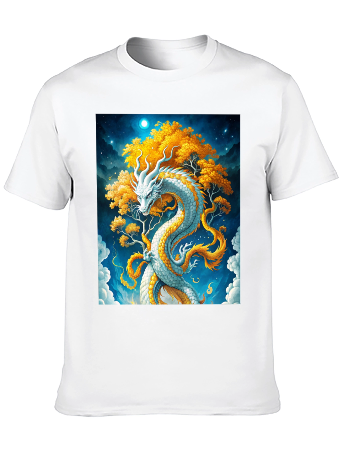 Dragon Tree Graphic T-Shirt - Fantasy Art Tee