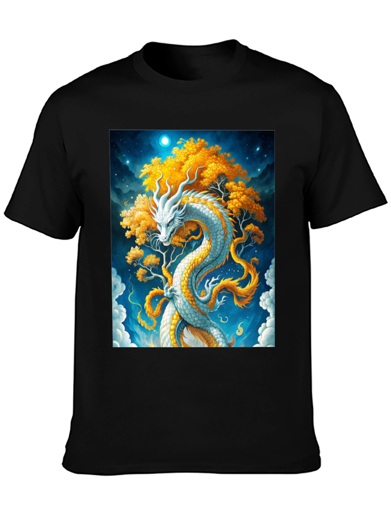 Dragon Tree Graphic T-Shirt - Fantasy Art Tee