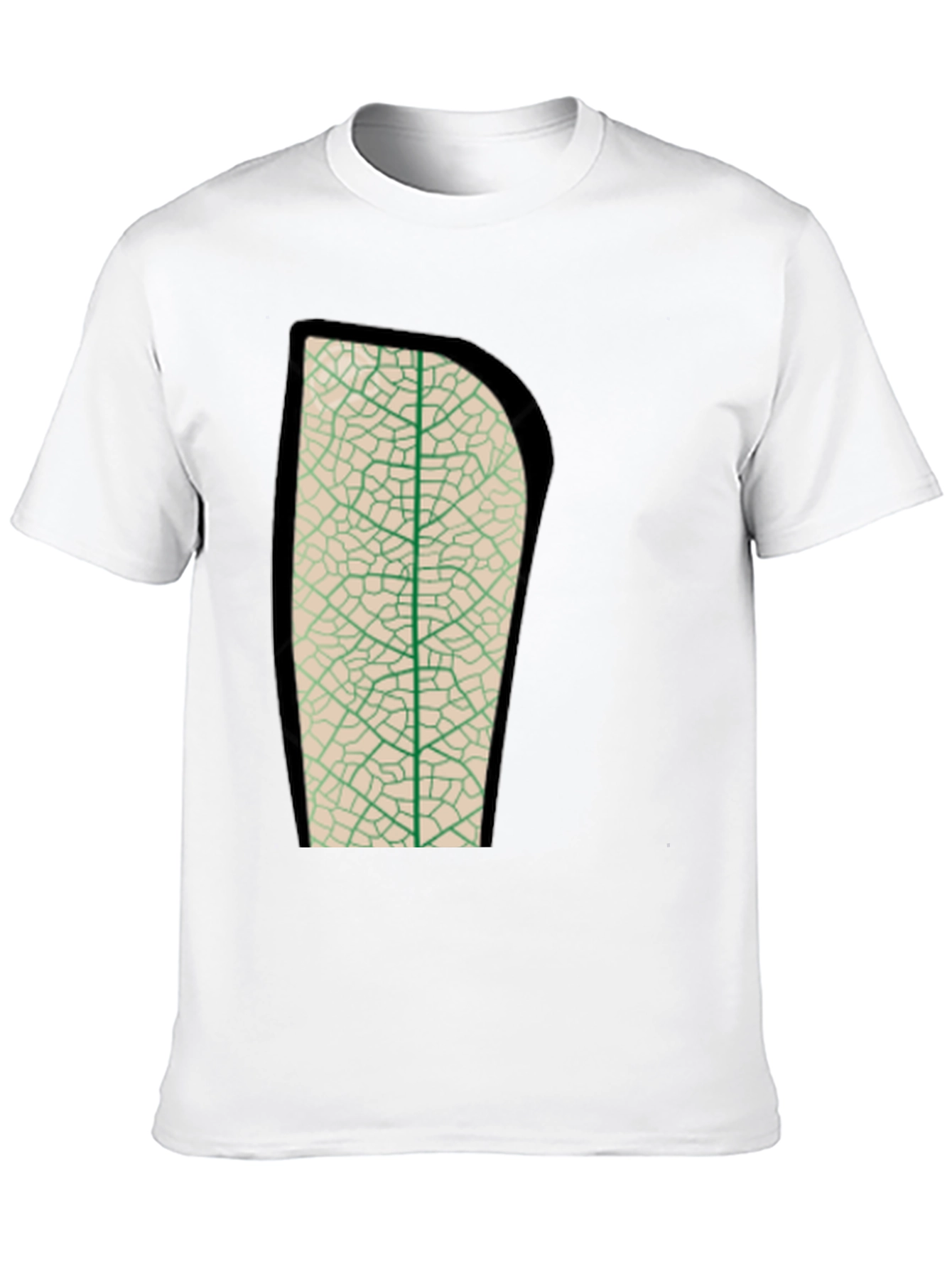 Leaf Vein Graphic Tee - Nature Inspired Print Shirt
