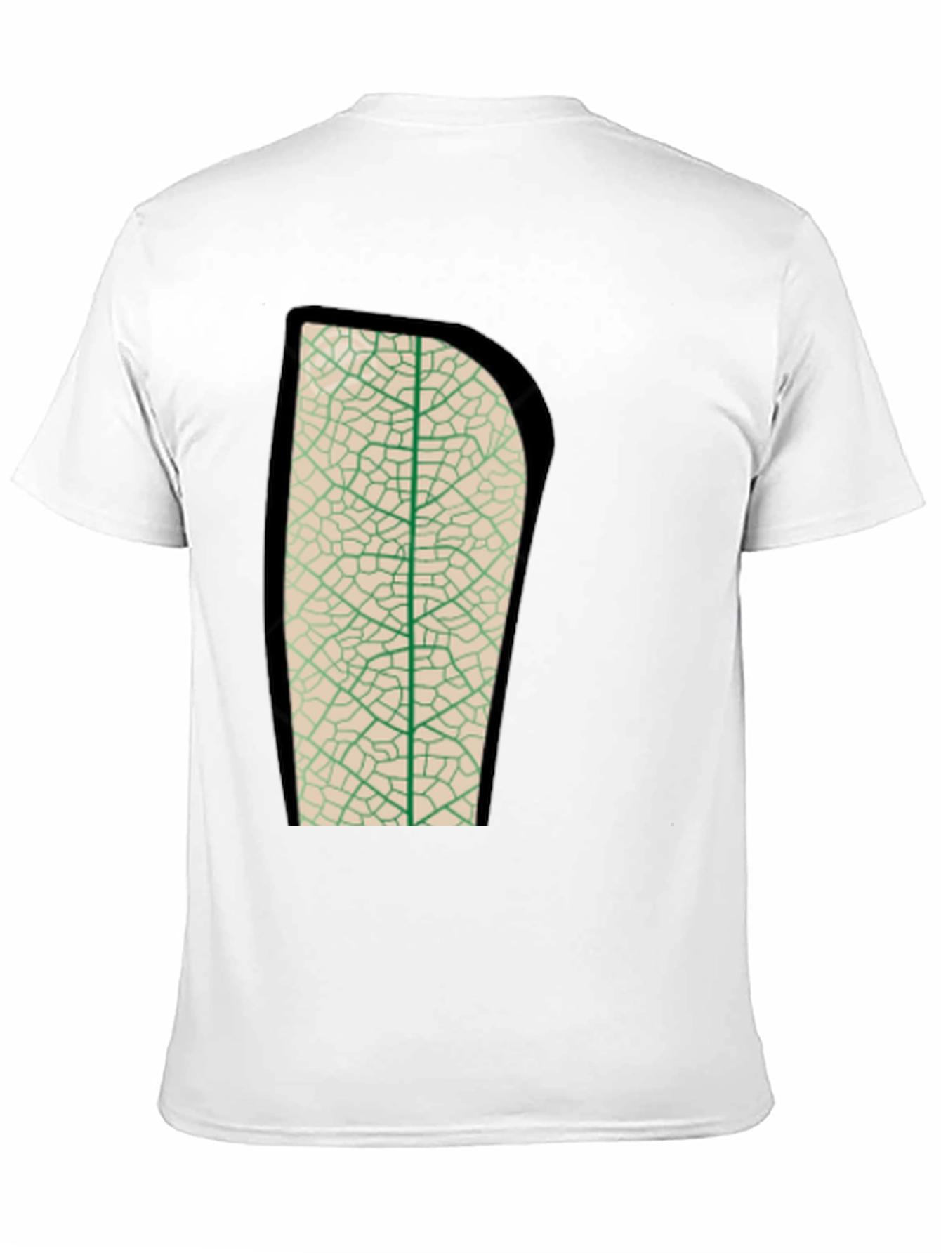 Leaf Vein Graphic Tee - Nature Inspired Print Shirt