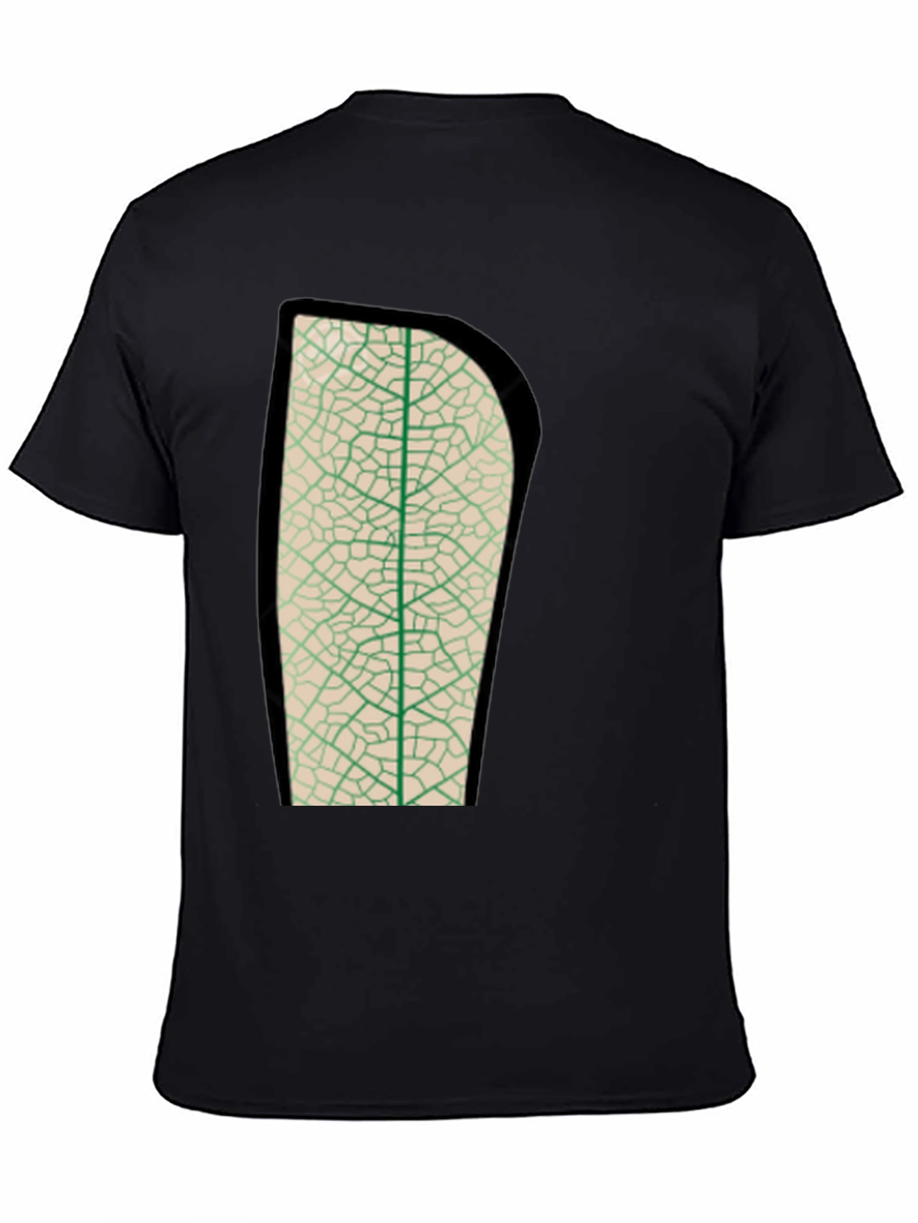 Leaf Vein Graphic Tee - Nature Inspired Print Shirt