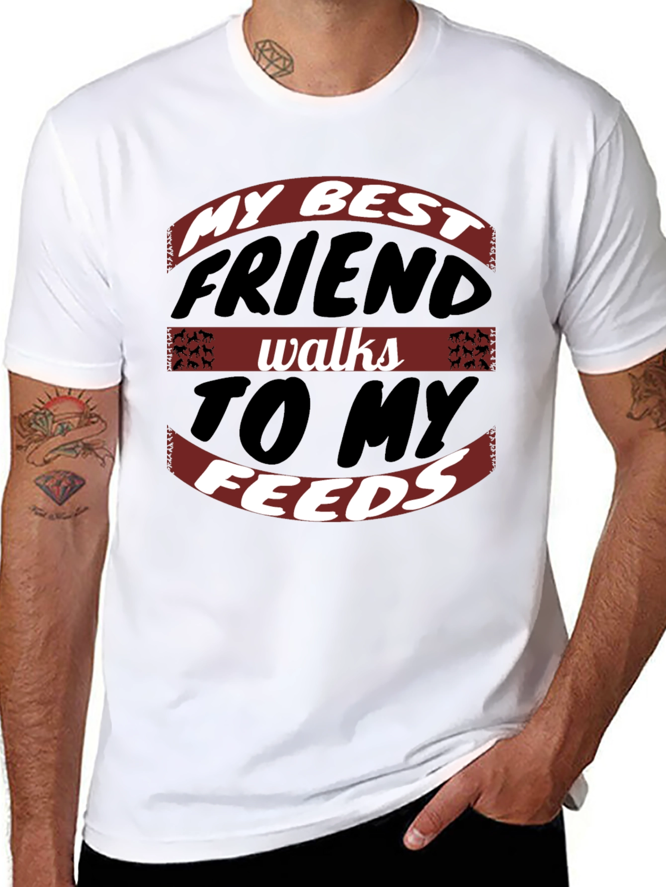 My Best Friend Walks to My Feeds Graphic Tee