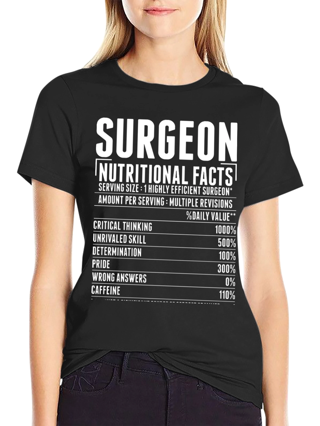 Surgeon Nutritional Facts Graphic Tee