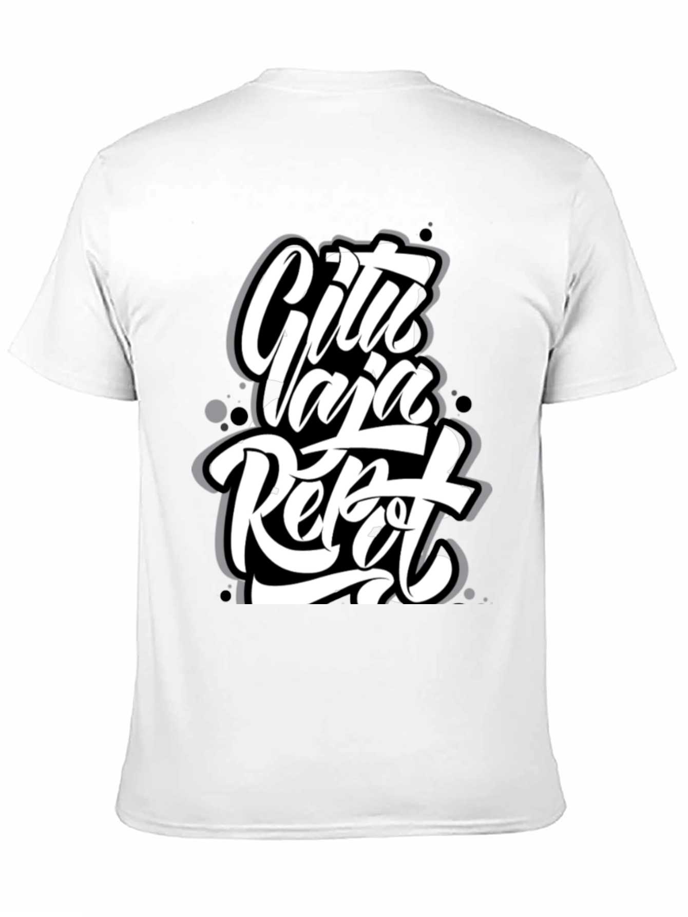 Urban Style Graphic Tee - Cita Yaja Repot Black