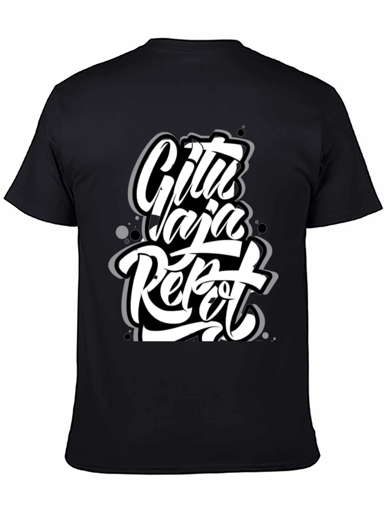 Urban Style Graphic Tee - Cita Yaja Repot Black