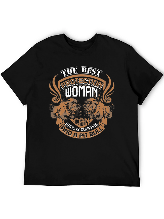 Protection Woman & Pit Bull T-Shirt