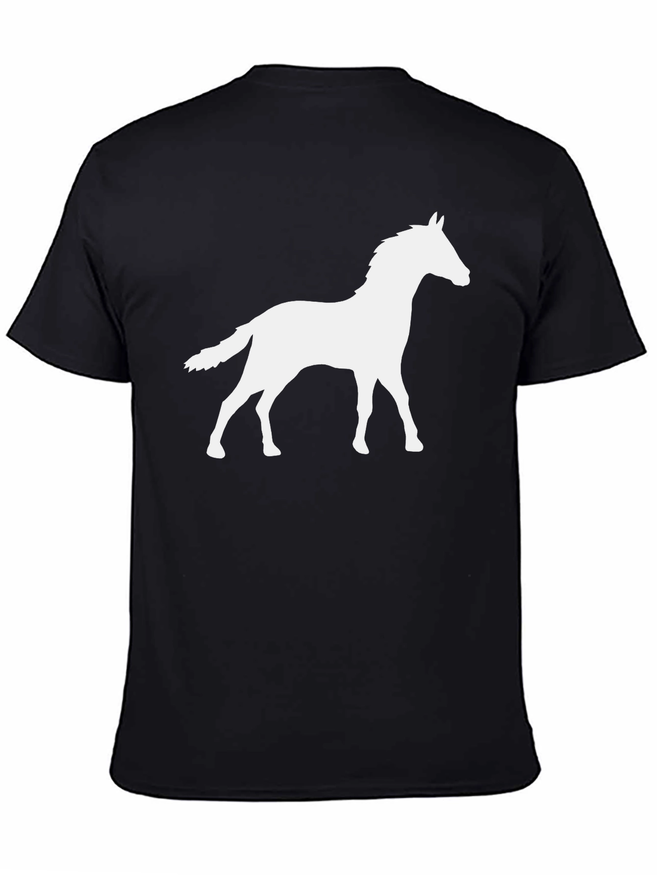 Horse Silhouette Black T-Shirt