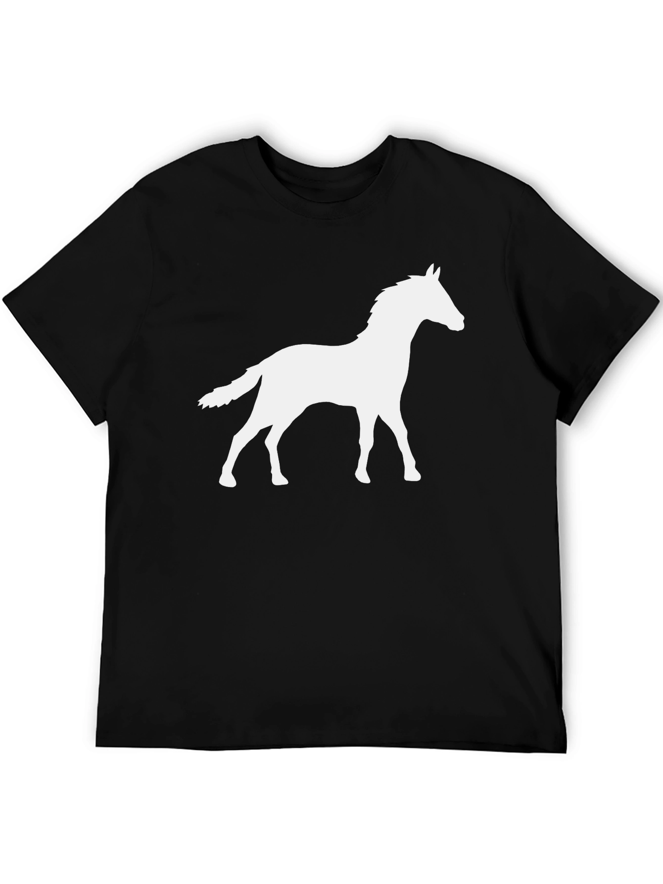 Horse Silhouette Black T-Shirt
