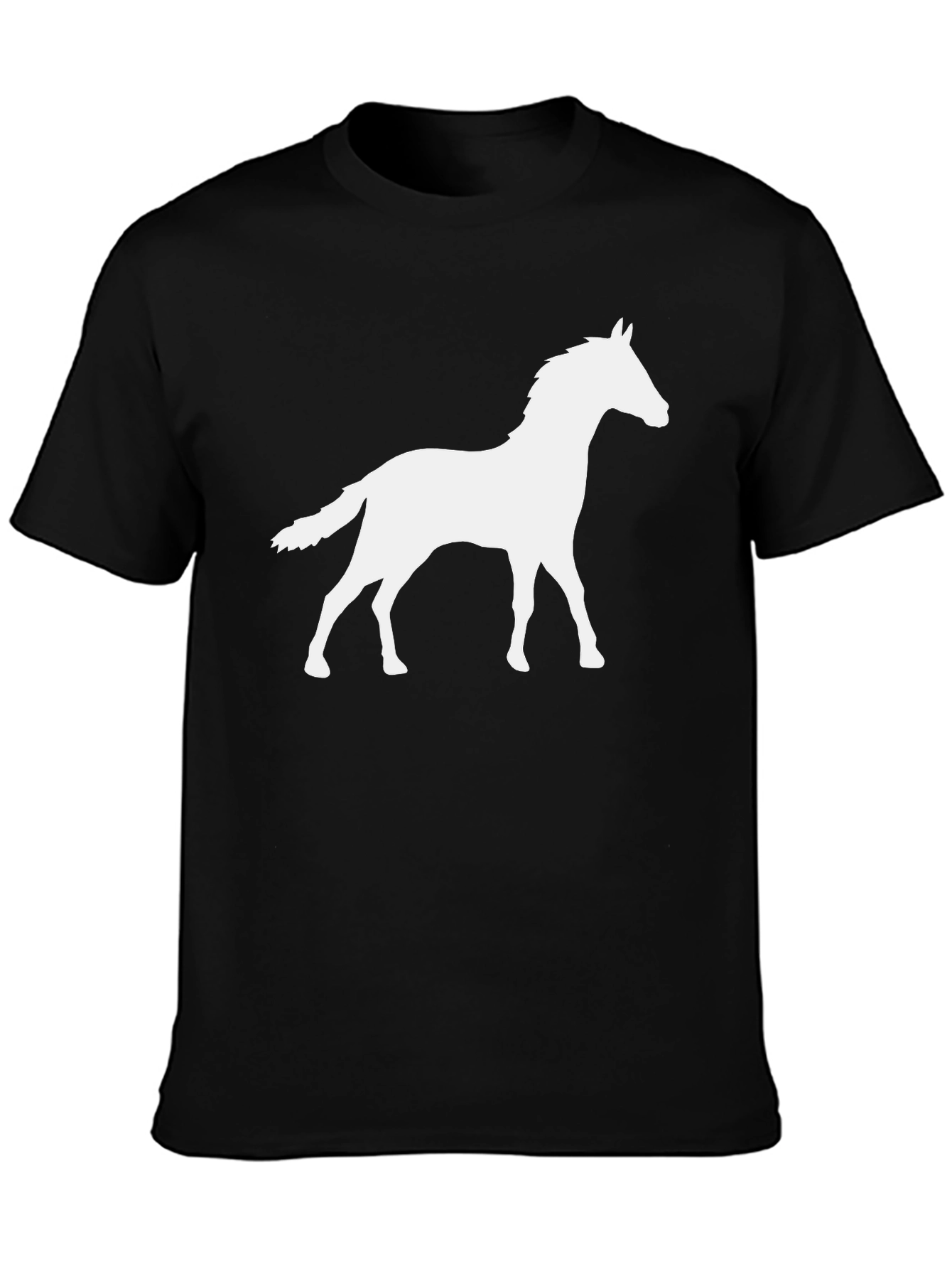 Horse Silhouette Black T-Shirt