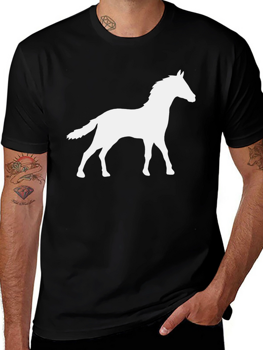 Horse Silhouette Black T-Shirt