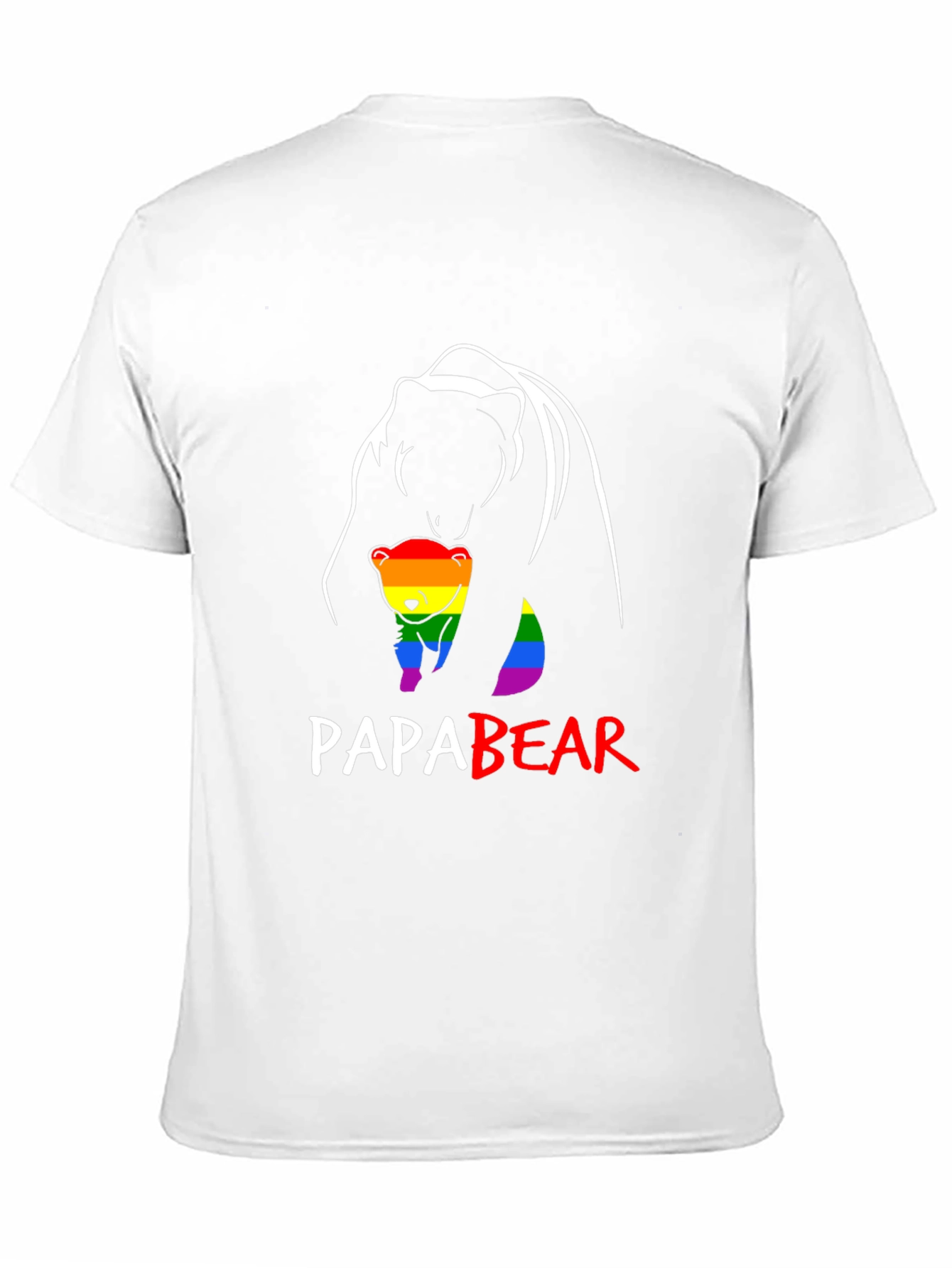 Papa Bear Pride T-Shirt LGBT Gay Family Love Tee
