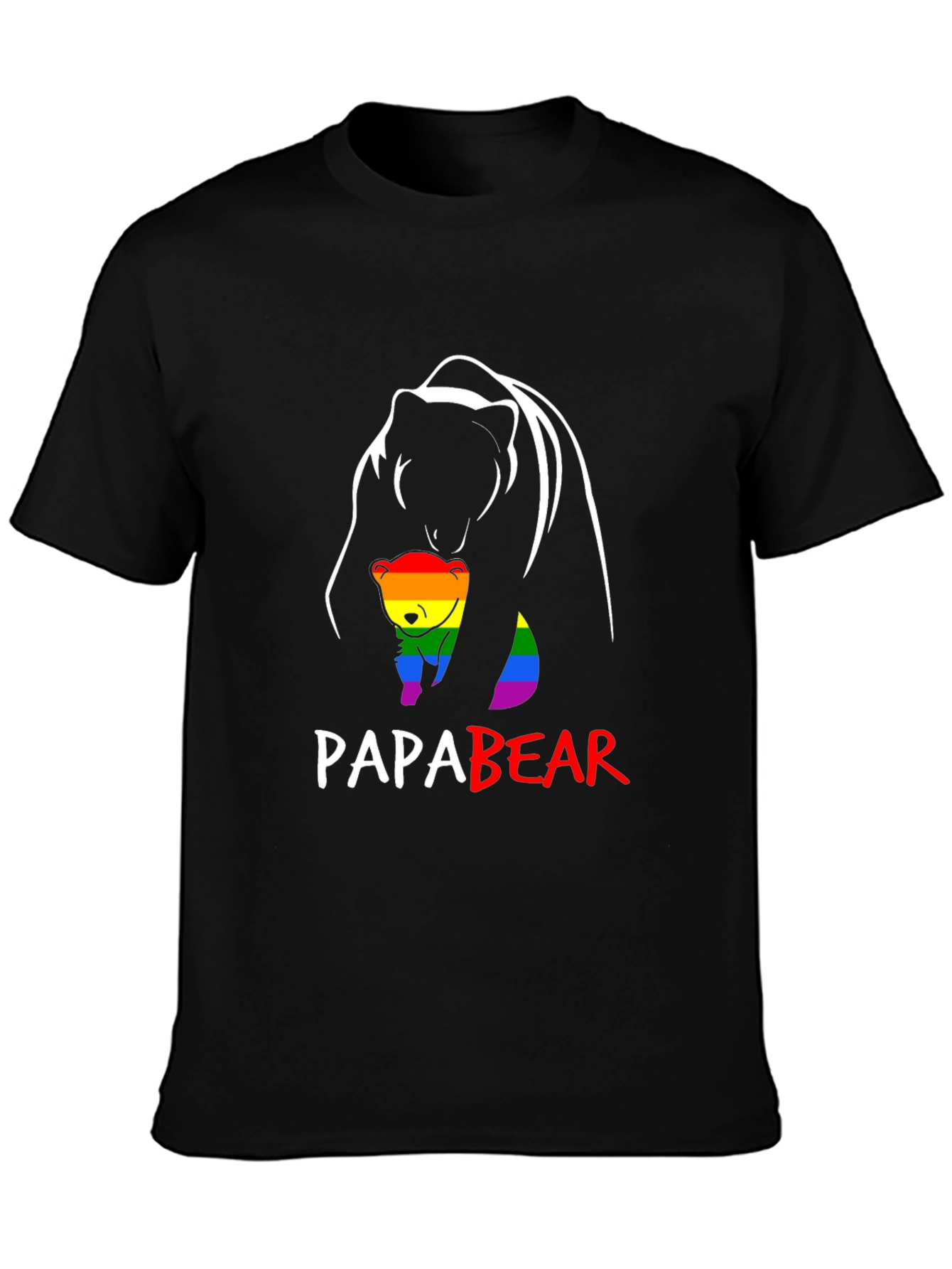 Papa Bear Pride T-Shirt LGBT Gay Family Love Tee