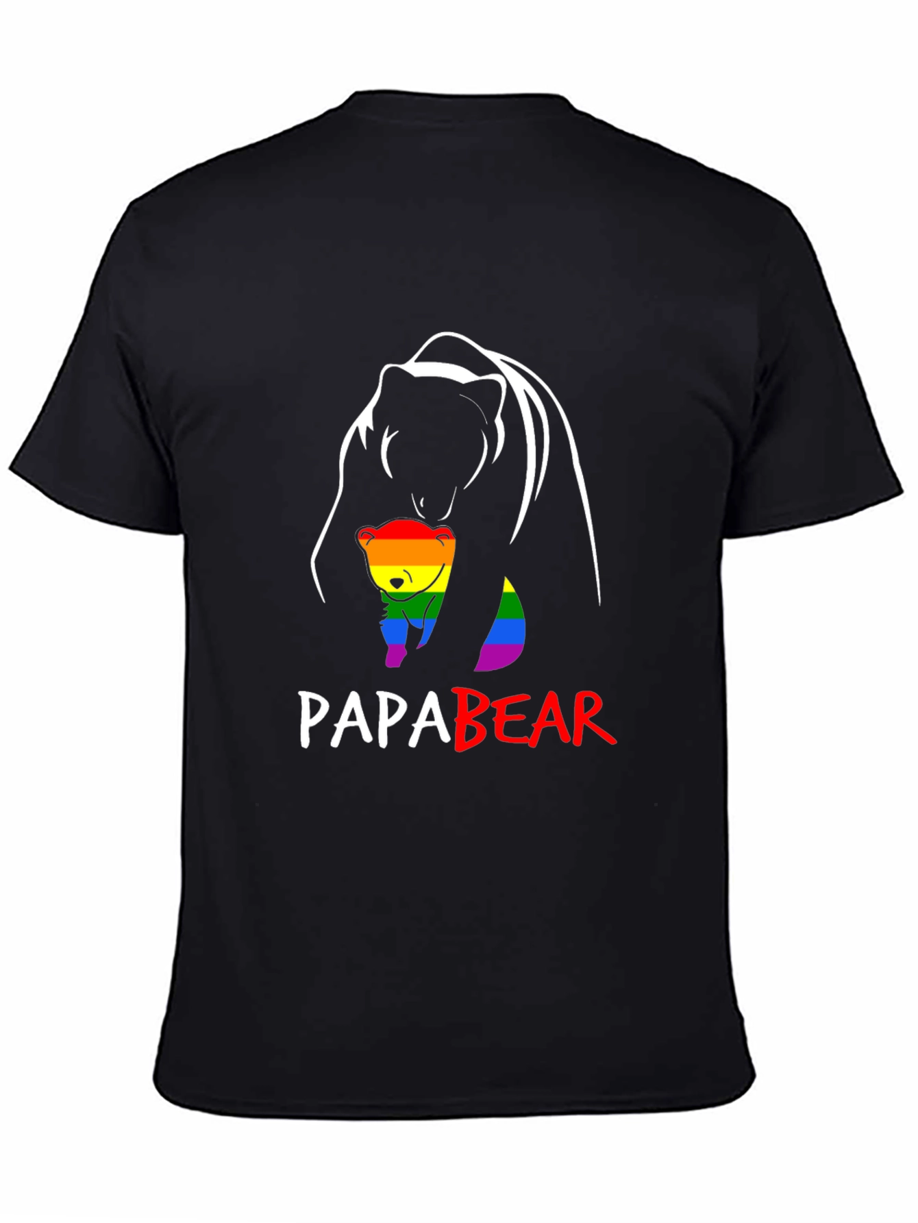Papa Bear Pride T-Shirt LGBT Gay Family Love Tee