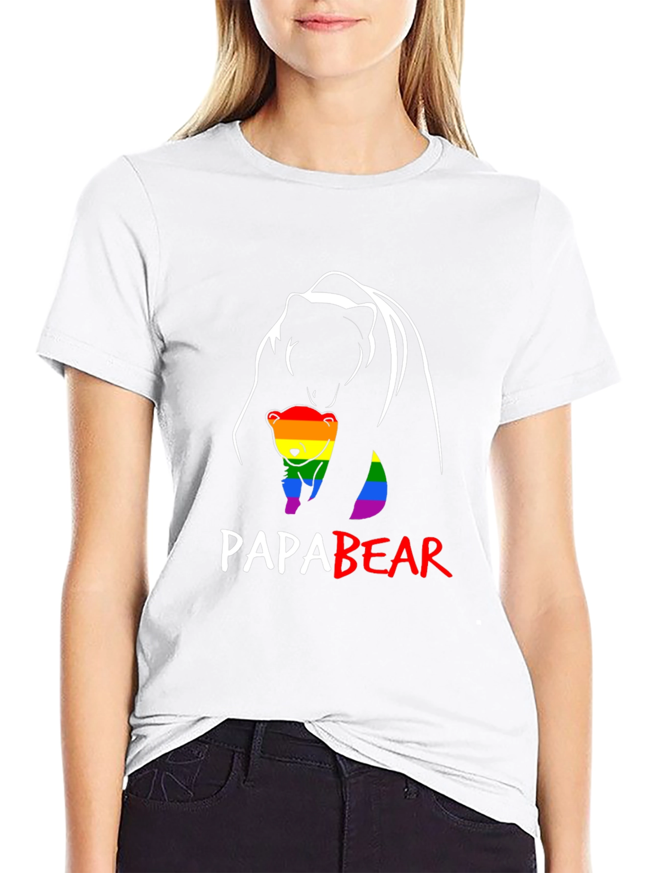 Papa Bear Pride T-Shirt LGBT Gay Family Love Tee
