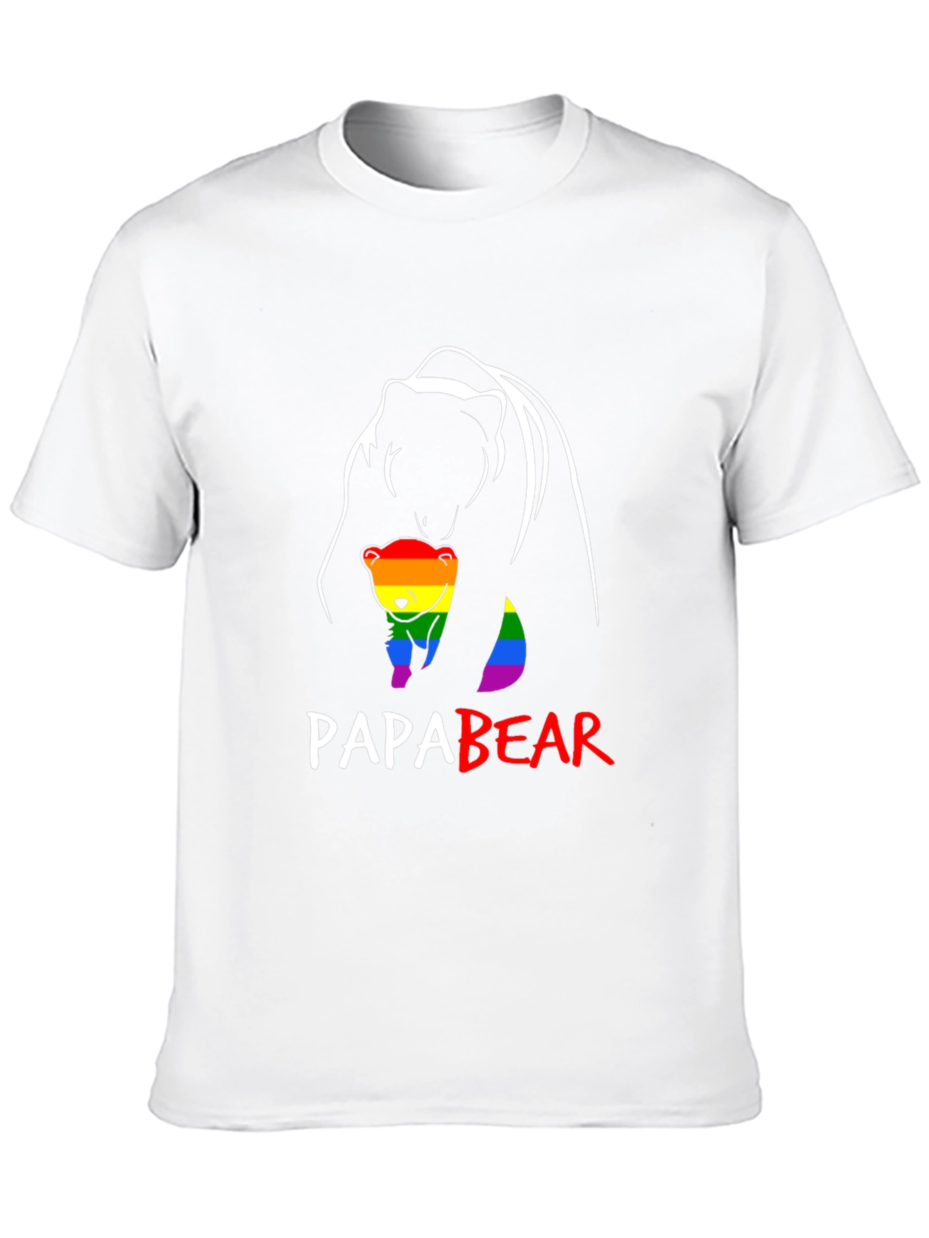 Papa Bear Pride T-Shirt LGBT Gay Family Love Tee