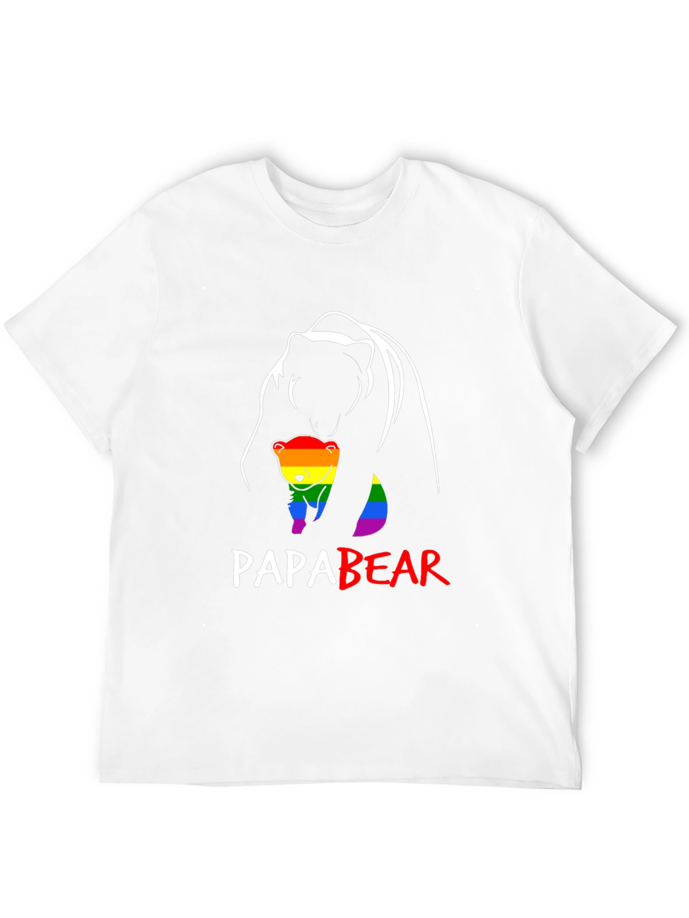 Papa Bear Pride T-Shirt LGBT Gay Family Love Tee