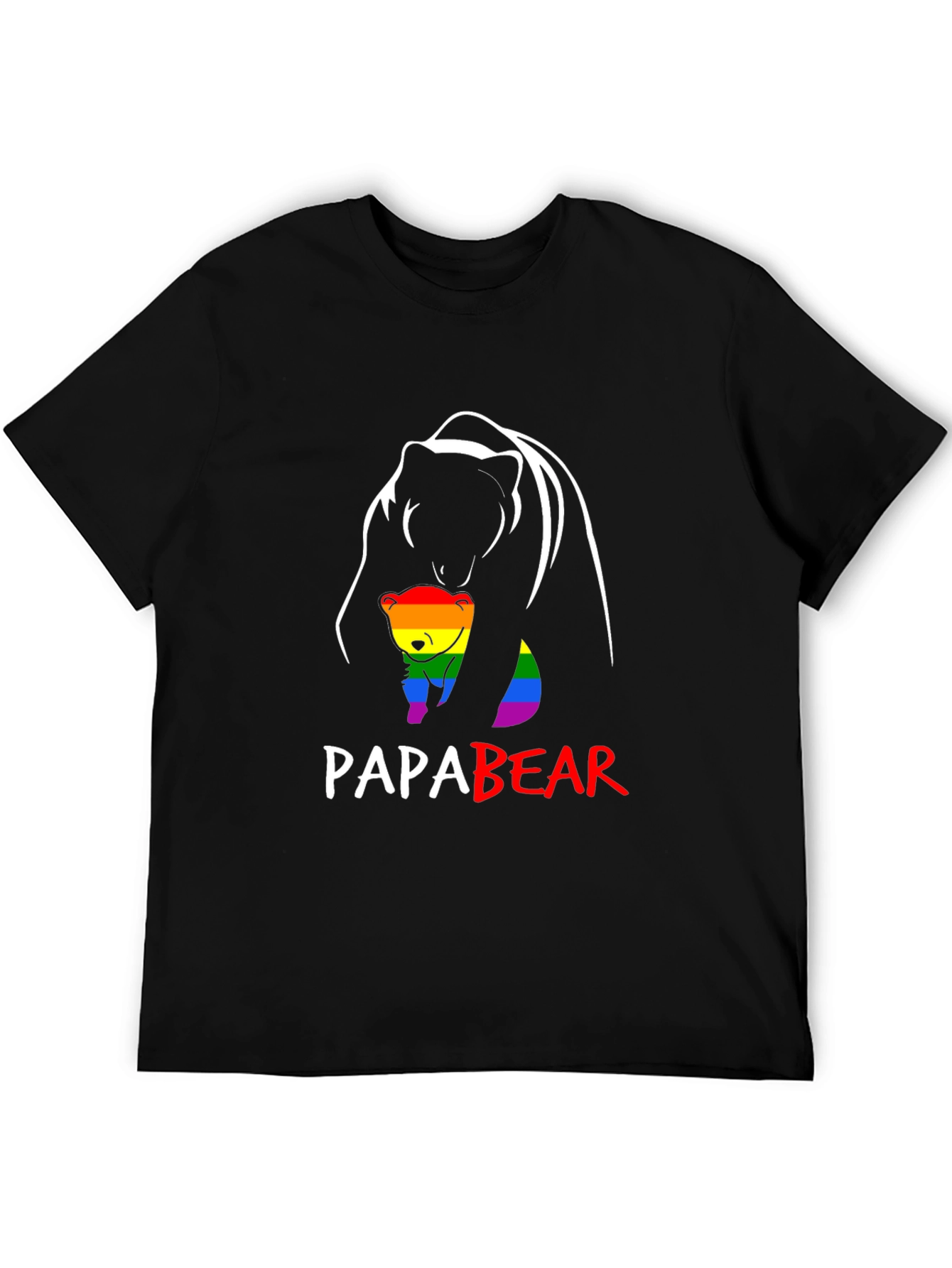 Papa Bear Pride T-Shirt LGBT Gay Family Love Tee