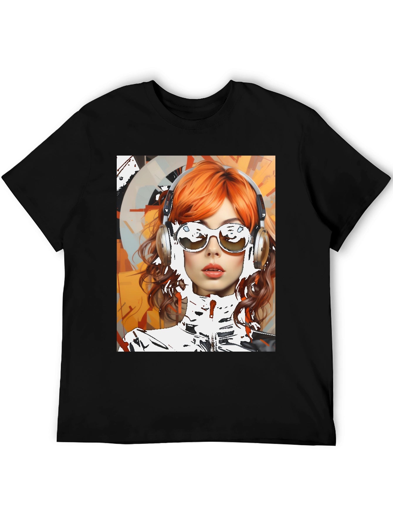 Retro Girl Graphic Tee - Modern Art Style