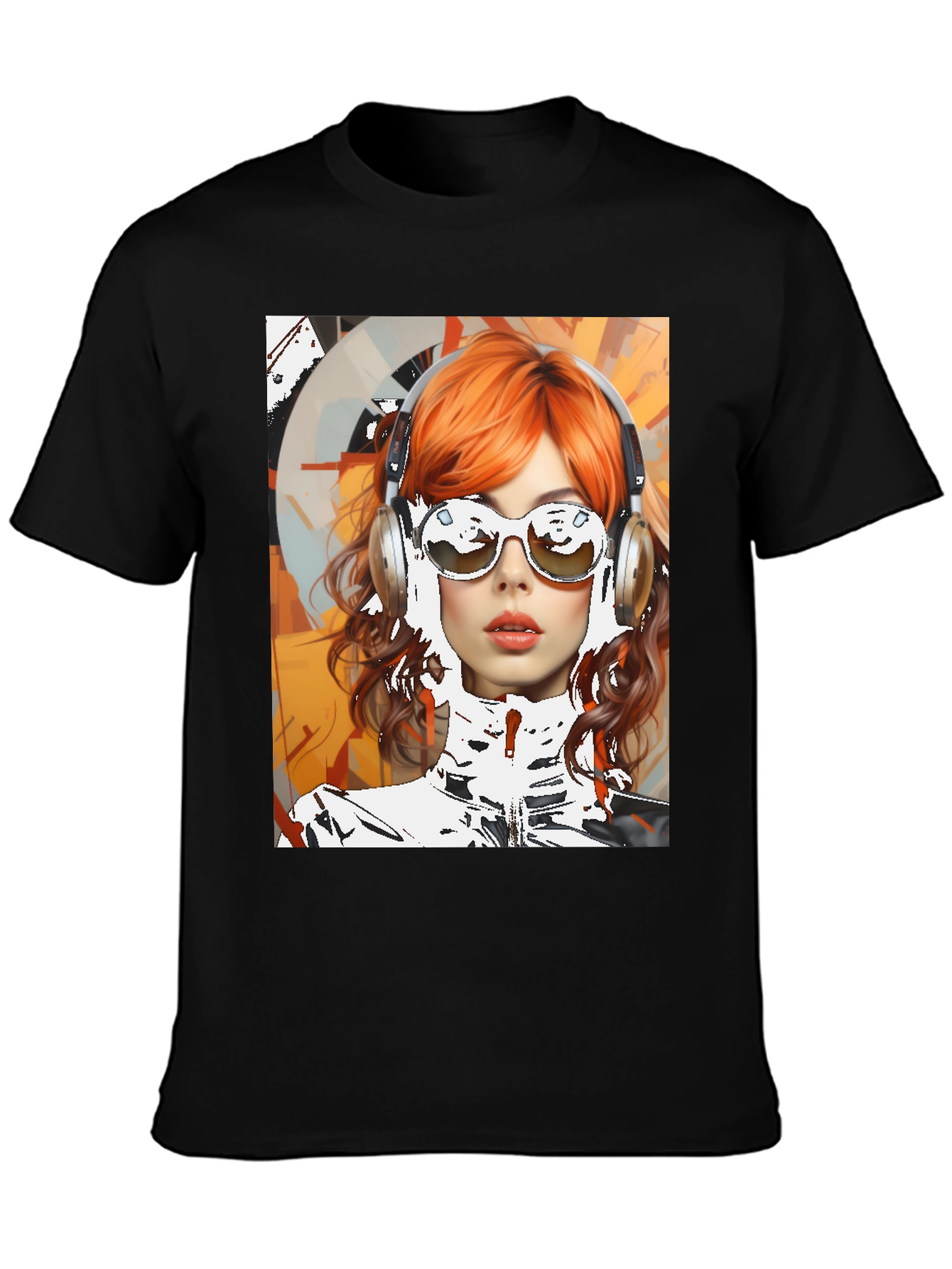 Retro Girl Graphic Tee - Modern Art Style