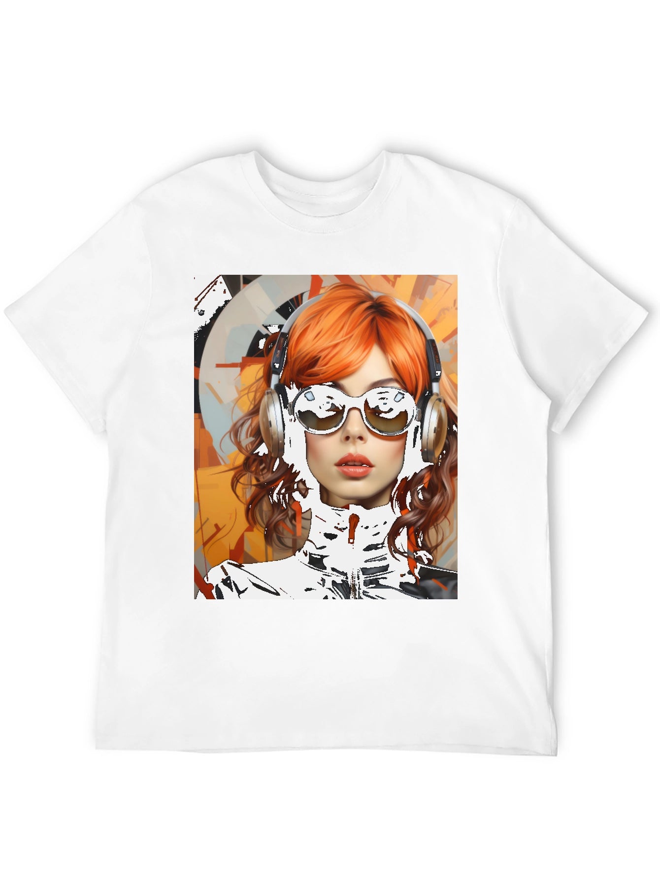 Retro Girl Graphic Tee - Modern Art Style